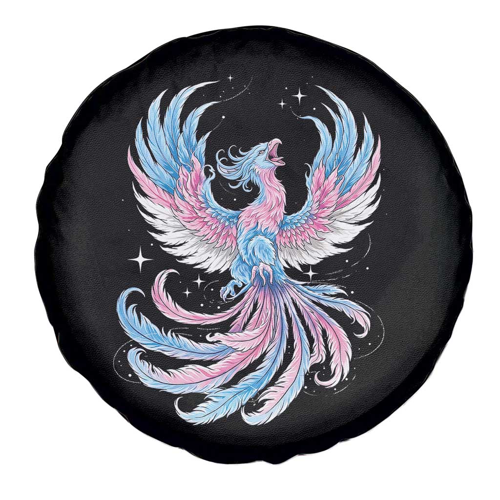 Transgender Phoenix Reborn Spare Tire Cover Trans Pride Flag Bird TS12 Print Your Wear