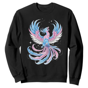 Transgender Phoenix Reborn Sweatshirt Trans Pride Flag Bird TS12 Black Print Your Wear