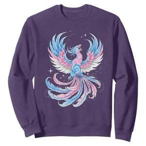 Transgender Phoenix Reborn Sweatshirt Trans Pride Flag Bird TS12 Purple Print Your Wear
