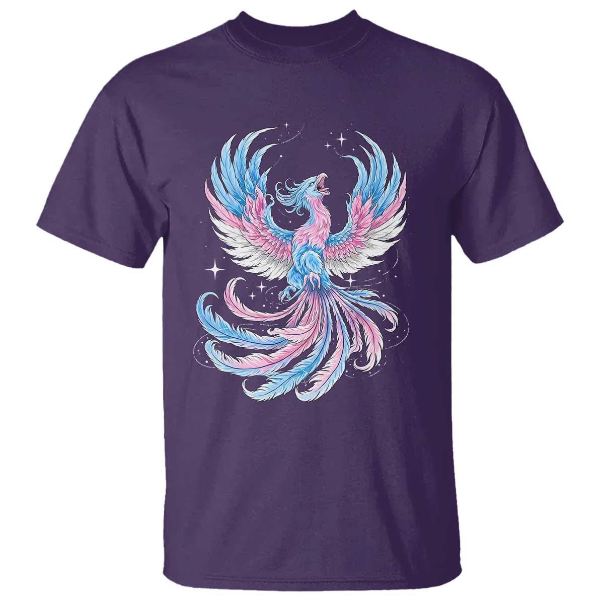 Transgender Phoenix Reborn T Shirt Trans Pride Flag Bird TS12 Purple Print Your Wear