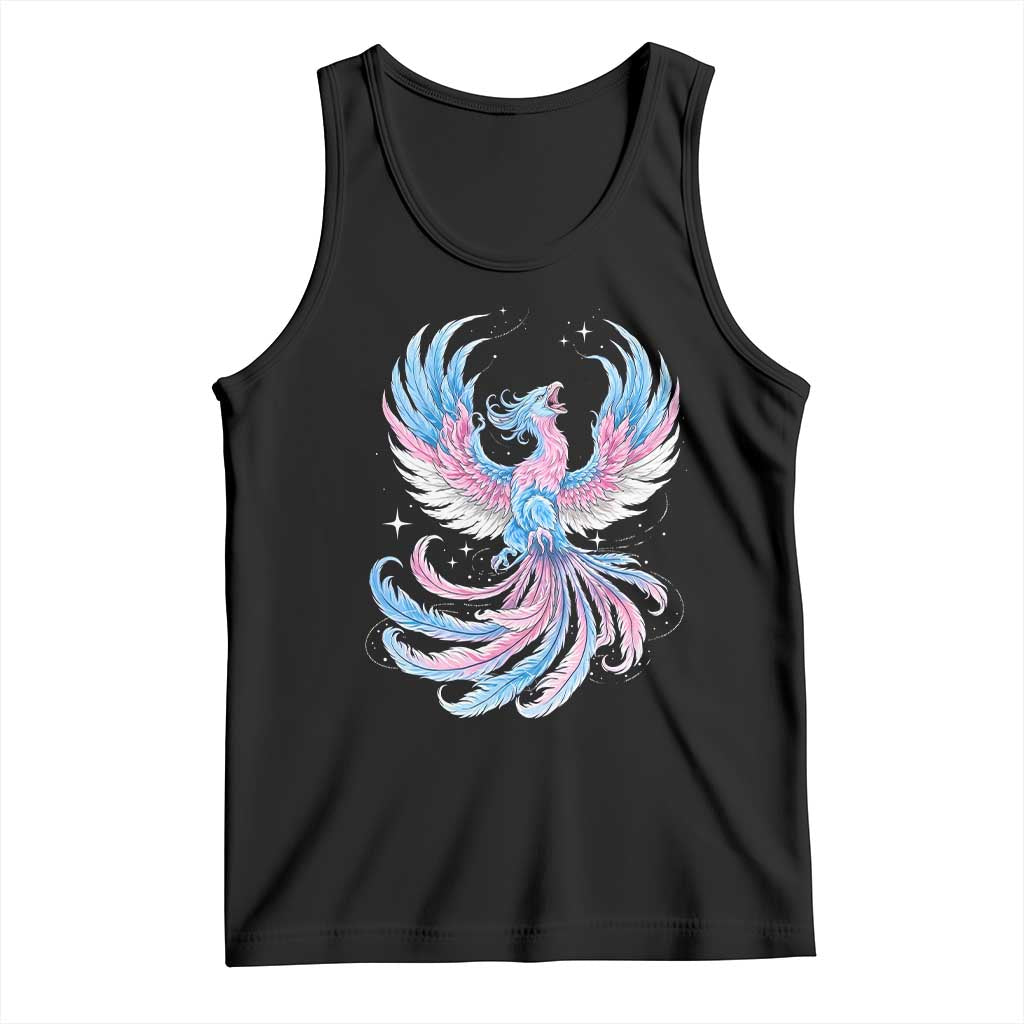 Transgender Phoenix Reborn Tank Top Trans Pride Flag Bird TS12 Black Print Your Wear