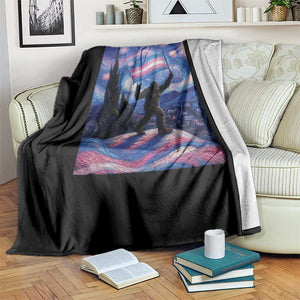 Bigfoot Starry Night Trans Rights Throw Blanket Sasquatch LGBTQ Pride TS12 Print Your Wear