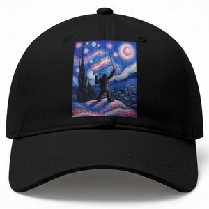 Bigfoot Starry Night Trans Rights Baseball Cap Sasquatch LGBTQ Pride TS12 Print Your Wear