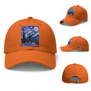 Bigfoot Starry Night Trans Rights Baseball Cap Sasquatch LGBTQ Pride TS12 Baseball Cap Universal Fit Orange Print Your Wear