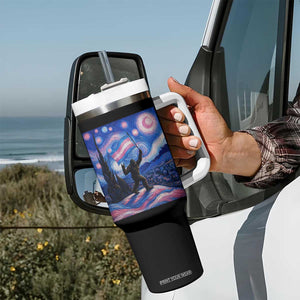 Bigfoot Starry Night Trans Rights Tumbler With Handle Sasquatch LGBTQ Pride TS12 Print Your Wear