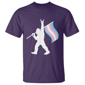 Bigfoot Rock On Trans Pride Flag T Shirt Sasquatch LGBTQ Ally TS12 Purple Print Your Wear