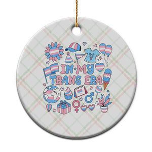 Transgender Pride In My Trans Era Ceramic Ornament Proud Ally Support Graphic TS12 1pc Christmas Plaid Print Your Wear