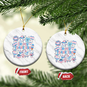 Transgender Pride In My Trans Era Ceramic Ornament Proud Ally Support Graphic TS12 1pc White Marble Print Your Wear
