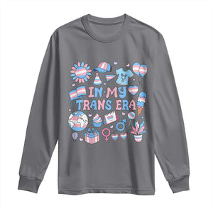Transgender Pride In My Trans Era Long Sleeve Shirt Proud Ally Support Graphic TS12 Charcoal Print Your Wear