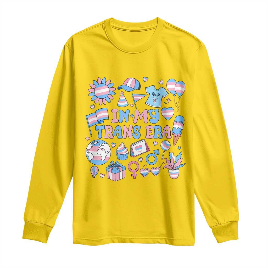 Transgender Pride In My Trans Era Long Sleeve Shirt Proud Ally Support Graphic TS12 Daisy Print Your Wear