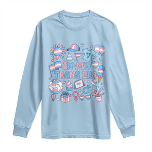 Transgender Pride In My Trans Era Long Sleeve Shirt Proud Ally Support Graphic TS12 Light Blue Print Your Wear
