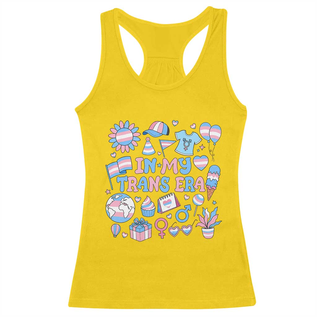 Transgender Pride In My Trans Era Racerback Tank Top Proud Ally Support Graphic TS12 Daisy Print Your Wear
