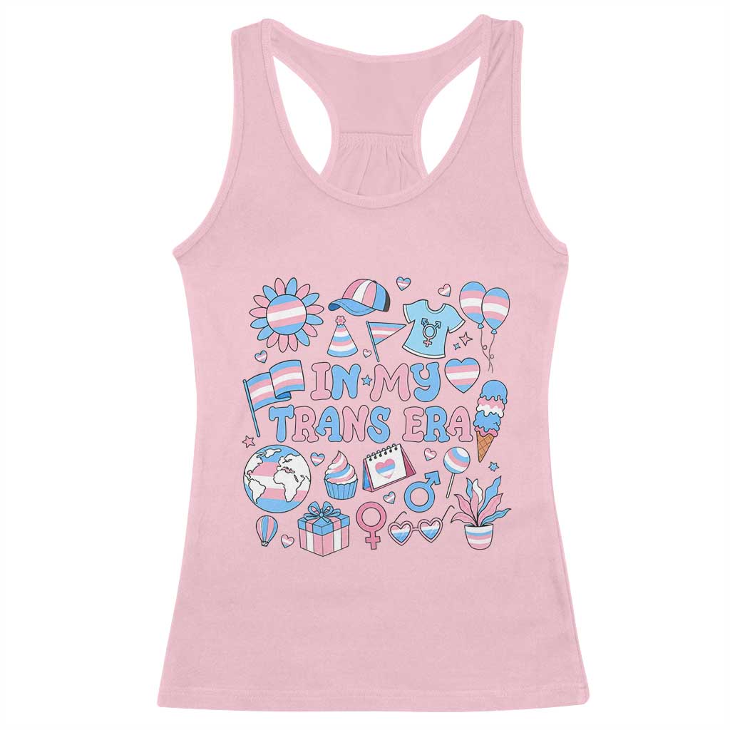 Transgender Pride In My Trans Era Racerback Tank Top Proud Ally Support Graphic TS12 Light Pink Print Your Wear