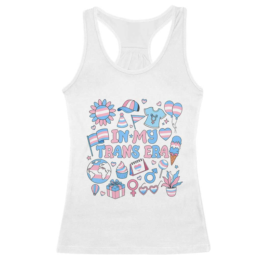 Transgender Pride In My Trans Era Racerback Tank Top Proud Ally Support Graphic TS12 White Print Your Wear