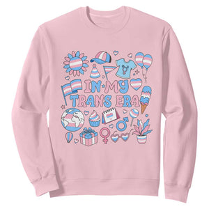 Transgender Pride In My Trans Era Sweatshirt Proud Ally Support Graphic TS12 Light Pink Print Your Wear