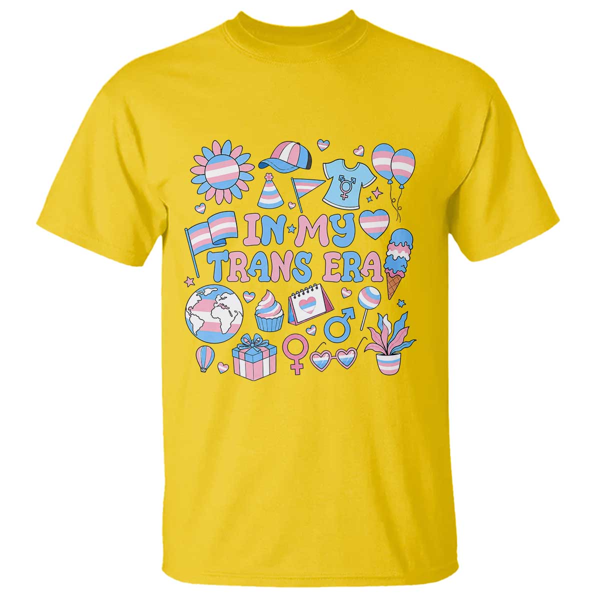 Transgender Pride In My Trans Era T Shirt Proud Ally Support Graphic TS12 Daisy Print Your Wear