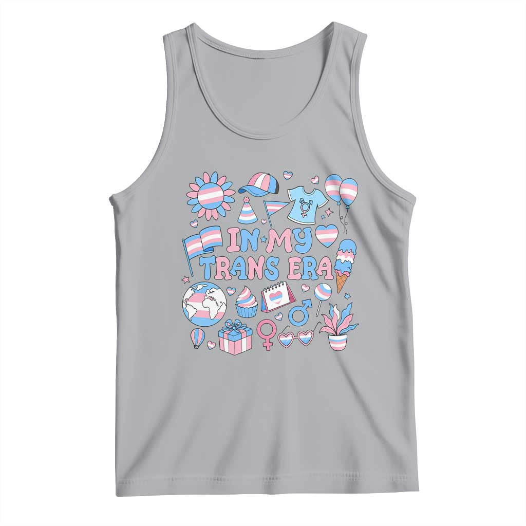 Transgender Pride In My Trans Era Tank Top Proud Ally Support Graphic TS12 Athletic Heather Print Your Wear