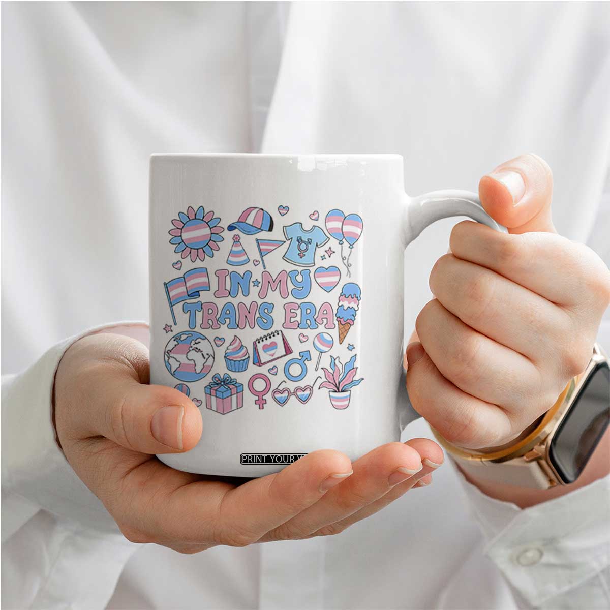 Transgender Pride In My Trans Era Coffee Mug Proud Ally Support Graphic TS12 Print Your Wear