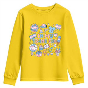 Transgender Pride In My Trans Era Youth Sweatshirt Proud Ally Support Graphic TS12 Daisy Print Your Wear