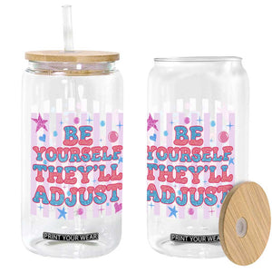 Striped Glitter Effect Printed Trans Rights Glass Can Be Yourself They Will Adjust TS12 Print Your Wear