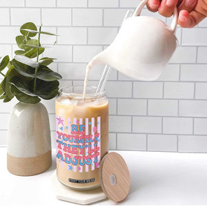 Striped Glitter Effect Printed Trans Rights Glass Can Be Yourself They Will Adjust TS12 Print Your Wear
