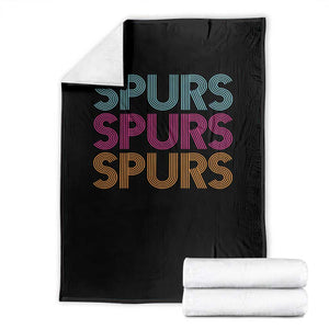 Retro Spurs Name Throw Blanket Vintage Sports Fan Gift TS12 Black Print Your Wear