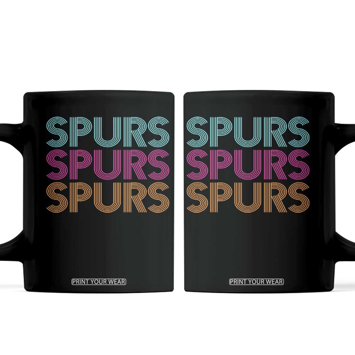 Retro Spurs Name Coffee Mug Vintage Sports Fan Gift TS12 Black Print Your Wear