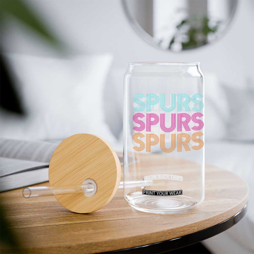Retro Spurs Name Glass Can Vintage Sports Fan Gift TS12 Print Your Wear