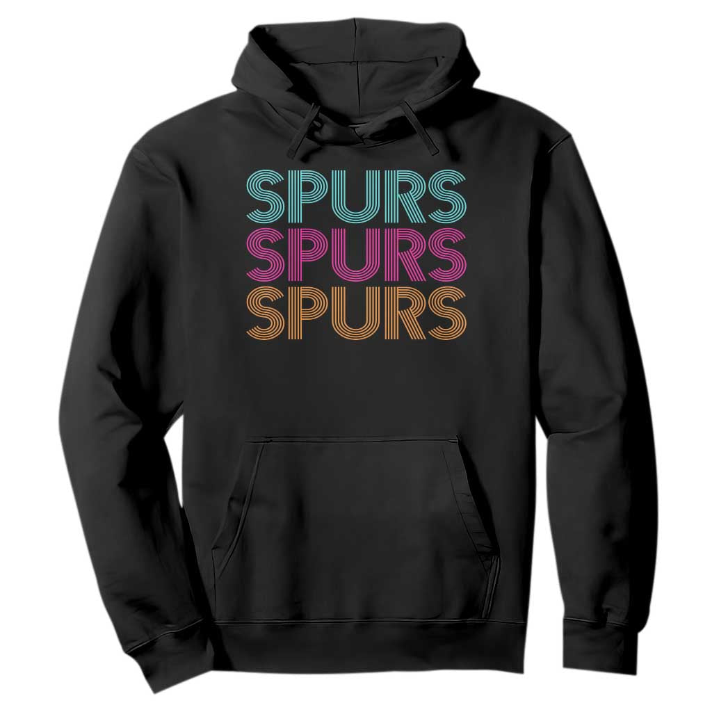 Retro Spurs Name Hoodie Vintage Sports Fan Gift TS12 Black Print Your Wear