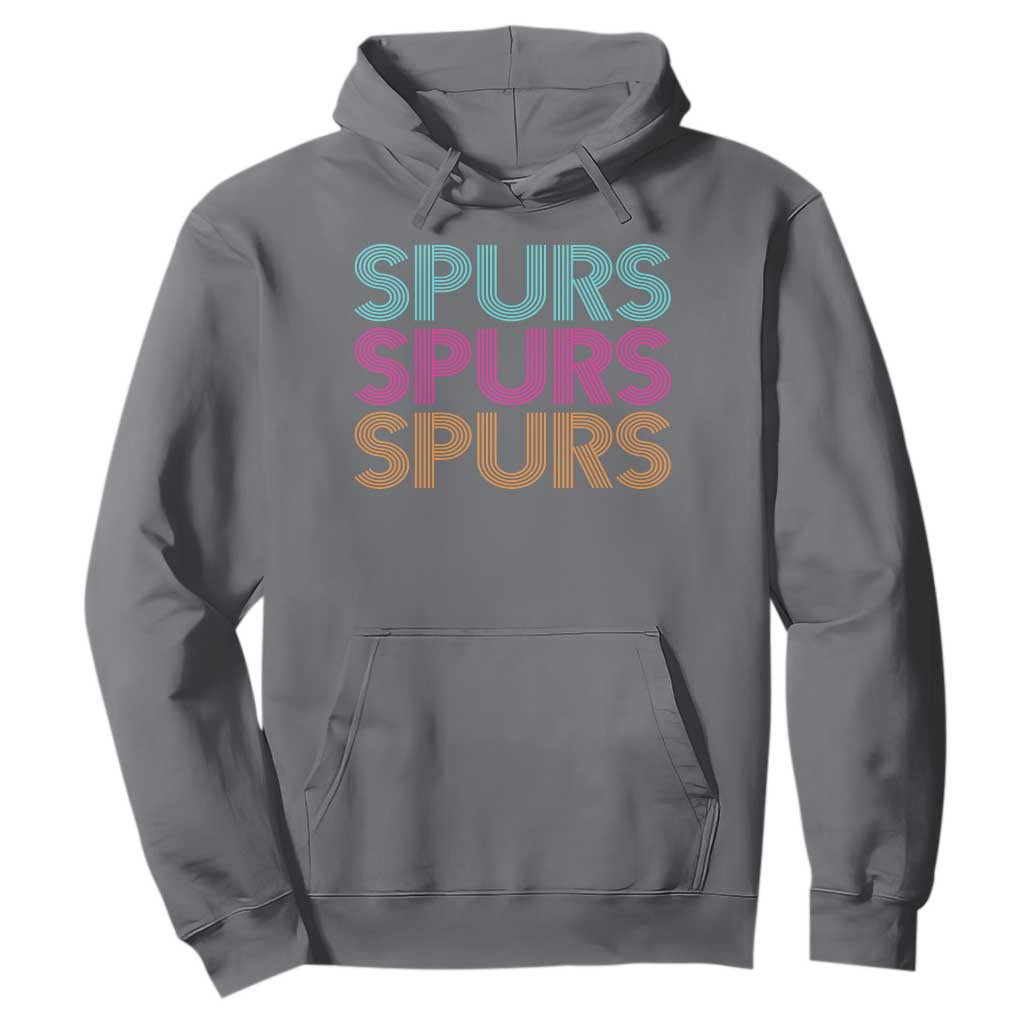 Retro Spurs Name Hoodie Vintage Sports Fan Gift TS12 Charcoal Print Your Wear