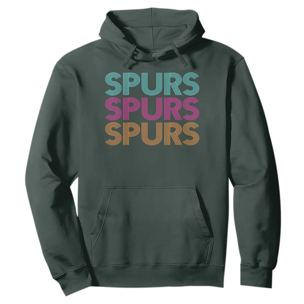 Retro Spurs Name Hoodie Vintage Sports Fan Gift TS12 Dark Forest Green Print Your Wear