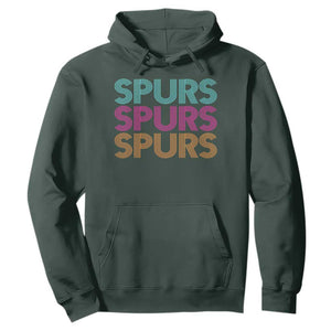 Retro Spurs Name Hoodie Vintage Sports Fan Gift TS12 Dark Forest Green Print Your Wear