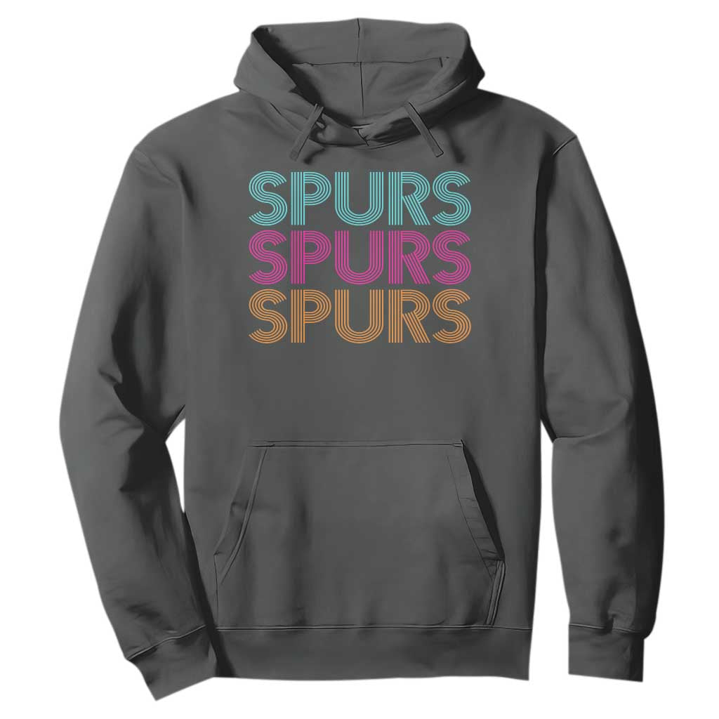 Retro Spurs Name Hoodie Vintage Sports Fan Gift TS12 Dark Heather Print Your Wear