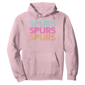 Retro Spurs Name Hoodie Vintage Sports Fan Gift TS12 Light Pink Print Your Wear