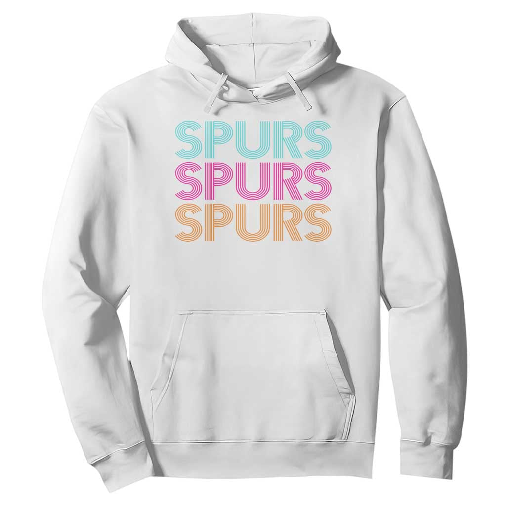 Retro Spurs Name Hoodie Vintage Sports Fan Gift TS12 White Print Your Wear