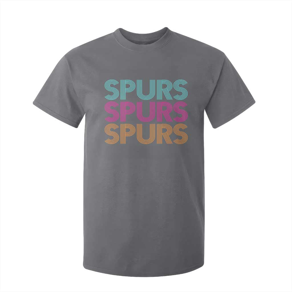 Retro Spurs Name T Shirt For Kid Vintage Sports Fan Gift TS12 Charcoal Print Your Wear