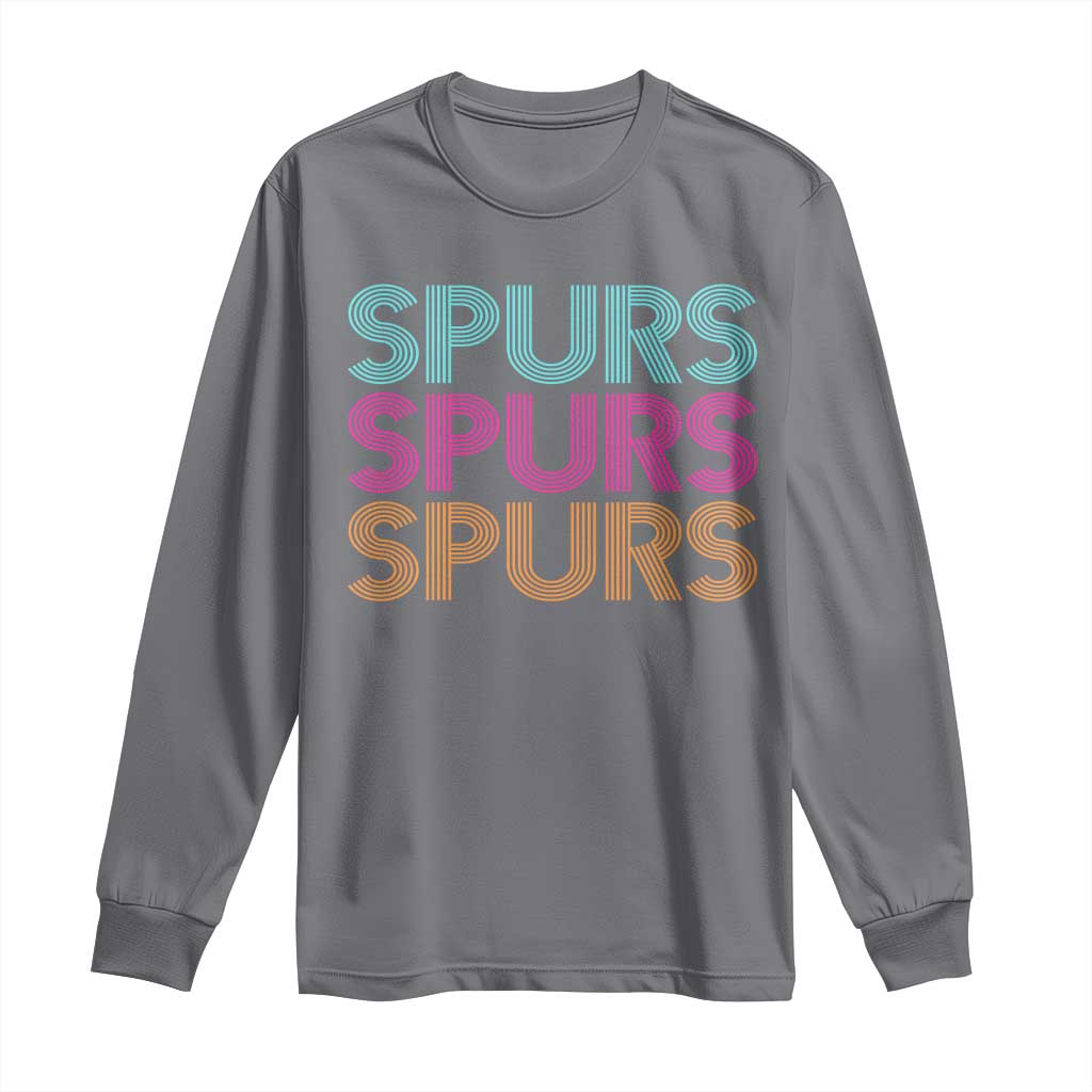 Retro Spurs Name Long Sleeve Shirt Vintage Sports Fan Gift TS12 Charcoal Print Your Wear
