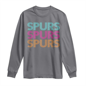 Retro Spurs Name Long Sleeve Shirt Vintage Sports Fan Gift TS12 Charcoal Print Your Wear