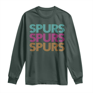 Retro Spurs Name Long Sleeve Shirt Vintage Sports Fan Gift TS12 Dark Forest Green Print Your Wear
