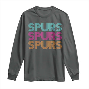 Retro Spurs Name Long Sleeve Shirt Vintage Sports Fan Gift TS12 Dark Heather Print Your Wear