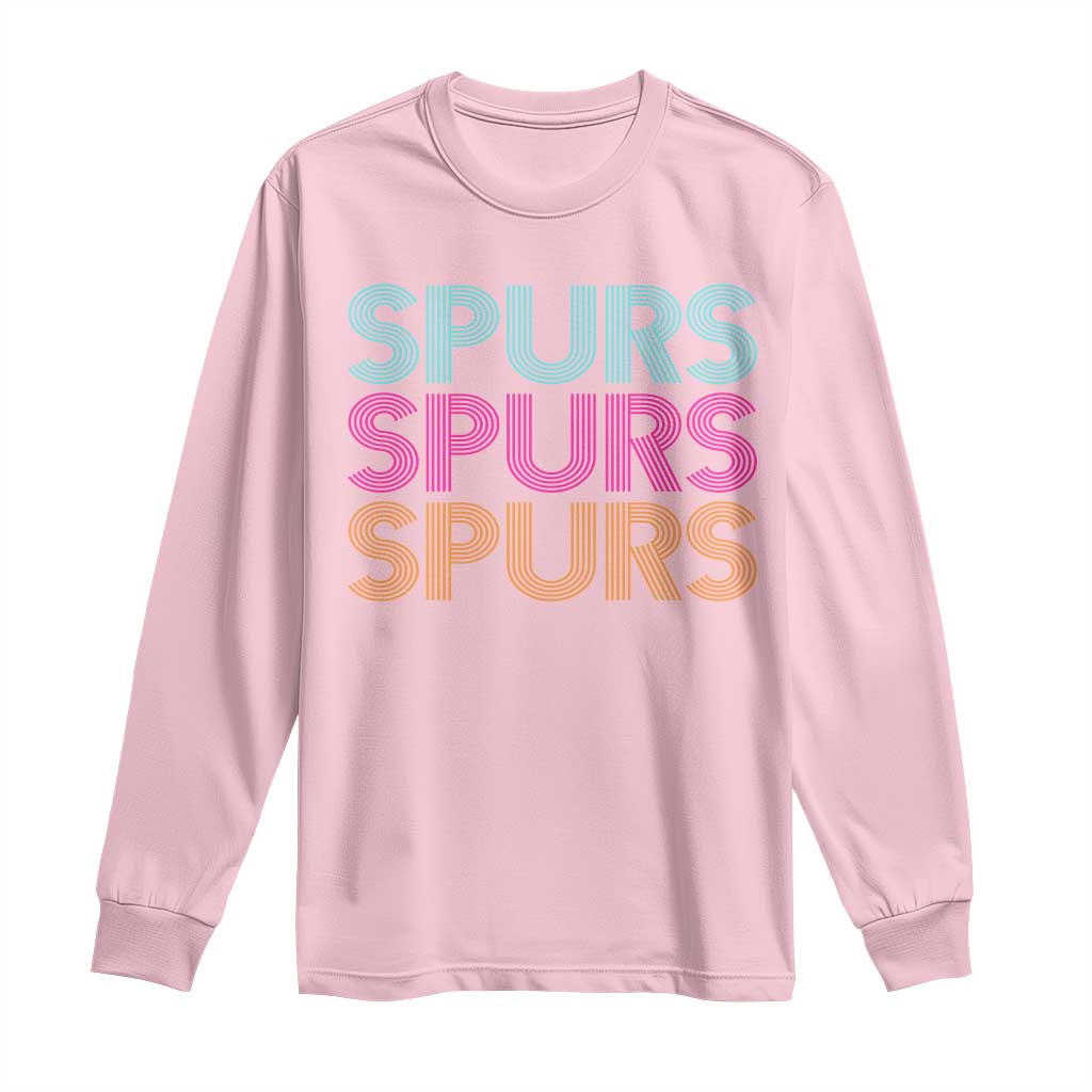 Retro Spurs Name Long Sleeve Shirt Vintage Sports Fan Gift TS12 Light Pink Print Your Wear