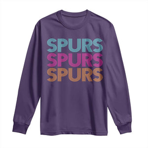 Retro Spurs Name Long Sleeve Shirt Vintage Sports Fan Gift TS12 Purple Print Your Wear