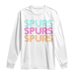 Retro Spurs Name Long Sleeve Shirt Vintage Sports Fan Gift TS12 White Print Your Wear