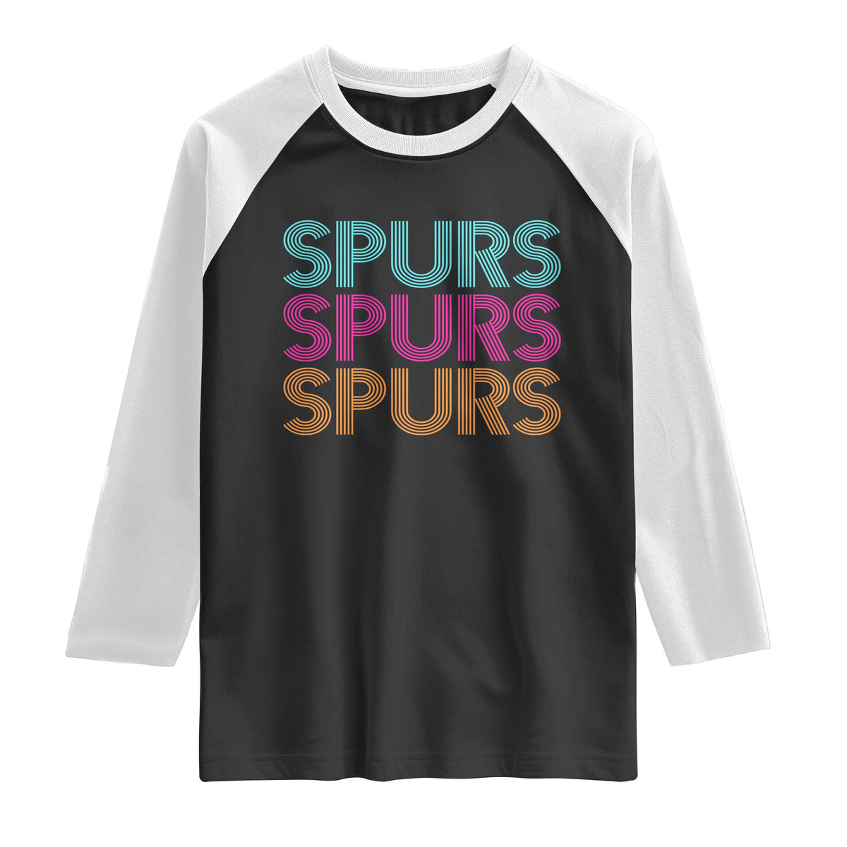Retro Spurs Name Raglan Shirt Vintage Sports Fan Gift TS12 Black White Print Your Wear