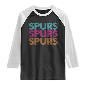 Retro Spurs Name Raglan Shirt Vintage Sports Fan Gift TS12 Black White Print Your Wear