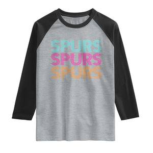 Retro Spurs Name Raglan Shirt Vintage Sports Fan Gift TS12 Heather Gray Black Print Your Wear