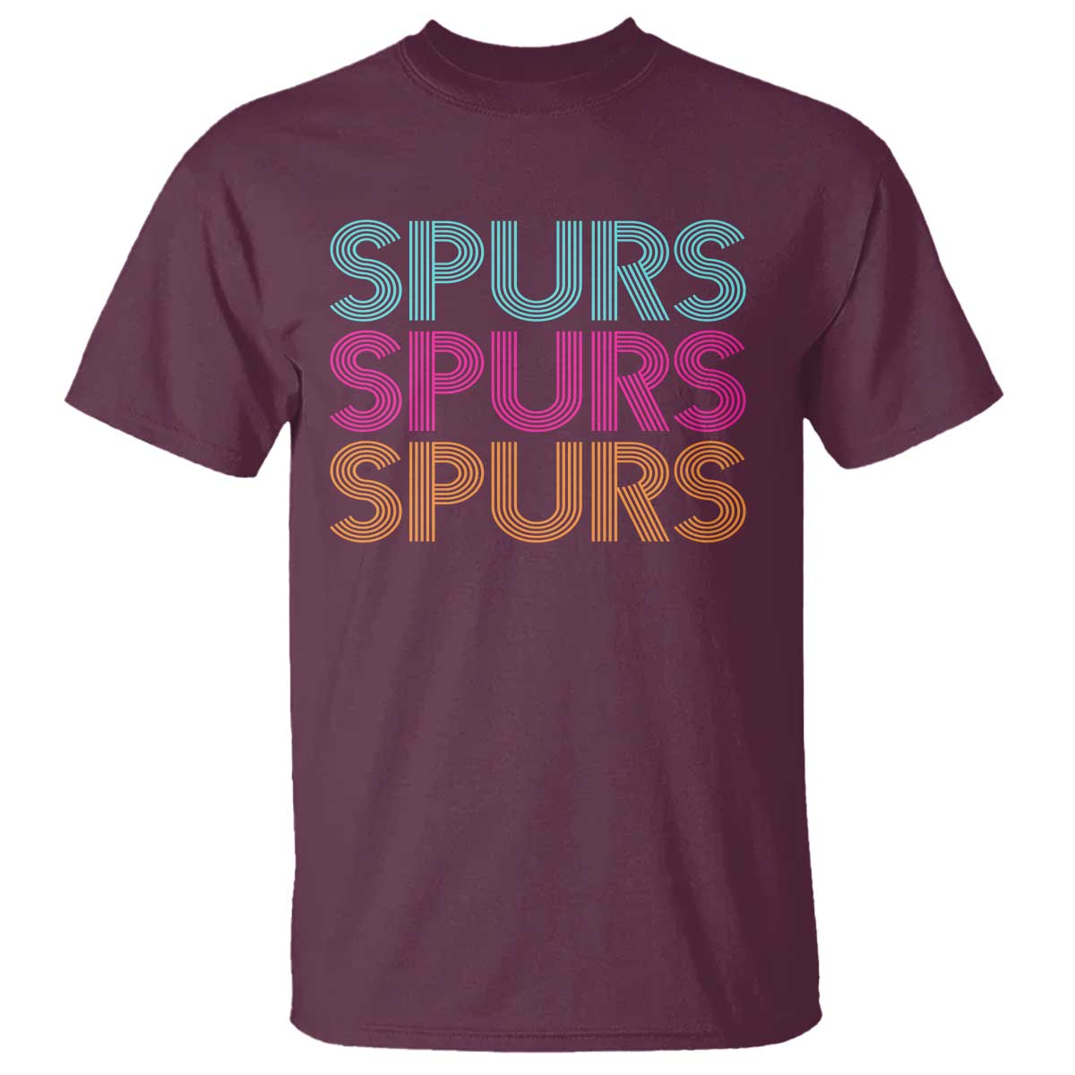 Retro Spurs Name T Shirt Vintage Sports Fan Gift TS12 Maroon Print Your Wear