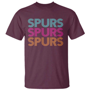 Retro Spurs Name T Shirt Vintage Sports Fan Gift TS12 Maroon Print Your Wear