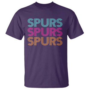 Retro Spurs Name T Shirt Vintage Sports Fan Gift TS12 Purple Print Your Wear