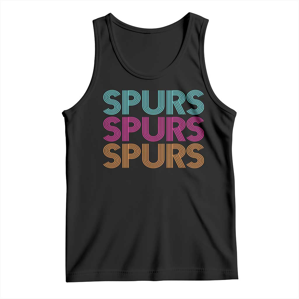 Retro Spurs Name Tank Top Vintage Sports Fan Gift TS12 Black Print Your Wear